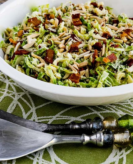 Brussels Sprouts Salad with Bacon, Almonds, and Parmesan