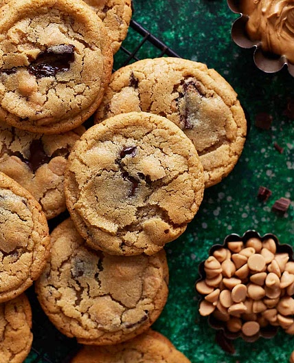 Soft and Chewy Peanut Butter Chocolate Chip Cookies