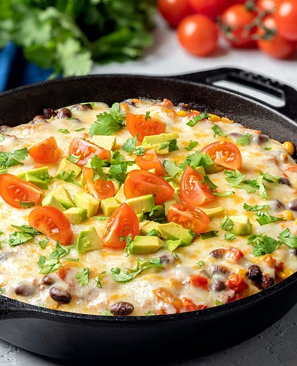 Easy Weeknight Mexican Skillet Enchiladas