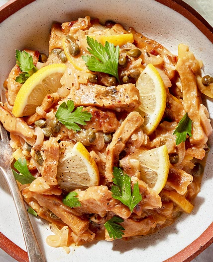 Extra Lemony Seitan Piccata