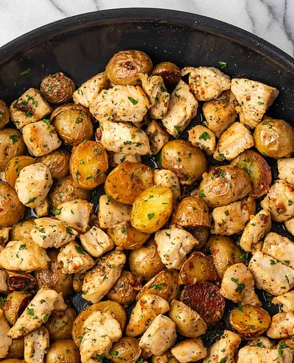 Garlic Butter Chicken and Potato Skillet