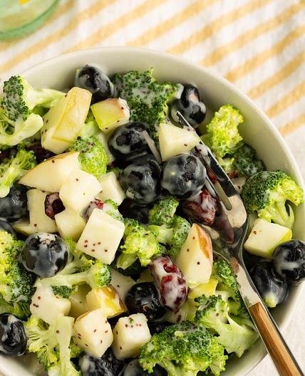 Broccoli Blueberry Salad with Poppyseed Dressing