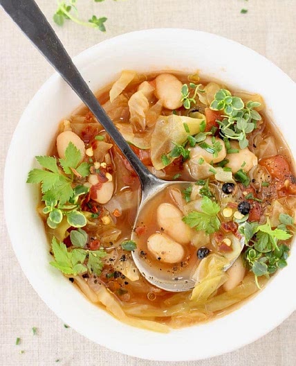 Healthy Cabbage and White Bean Soup