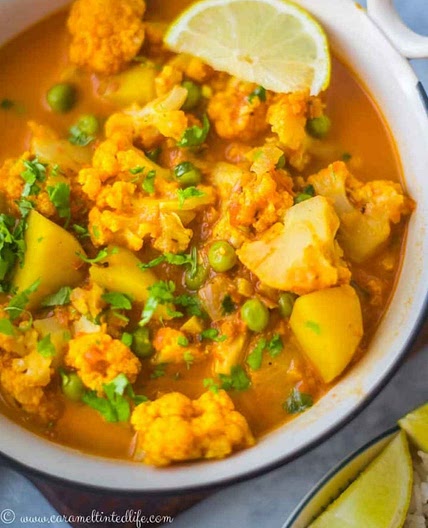 Aloo Gobi Matar Curry | Cauliflower Curry | Gobi Curry