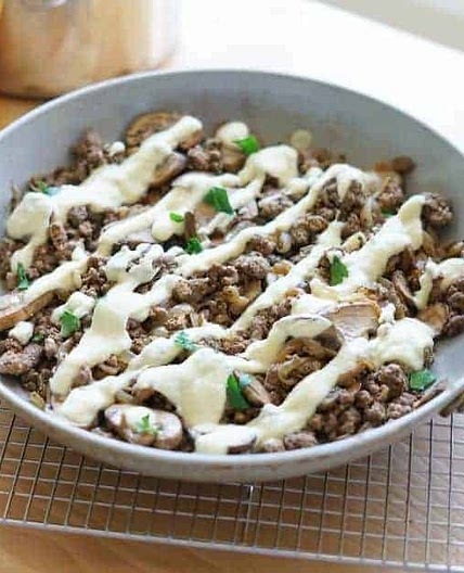 Philly Cheesesteak Skillet (AIP, Paleo, Gluten-Free, Whole30, Low Carb)