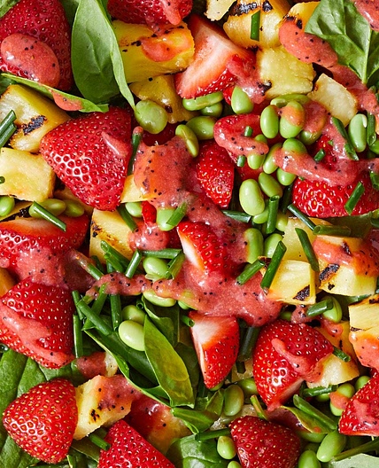 Spinach, Pineapple, and Strawberry Salad