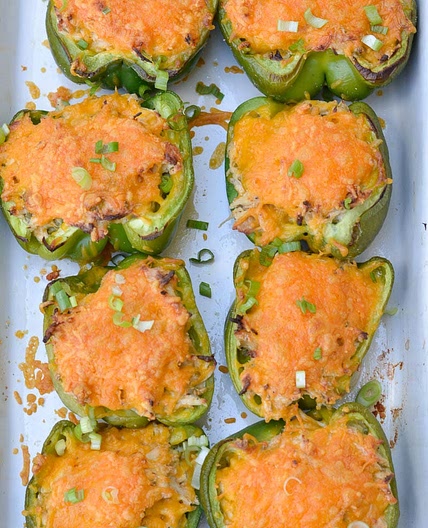 Green Chile Chicken Stuffed Peppers