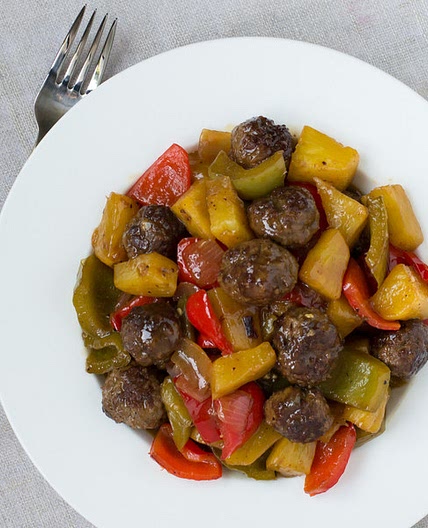 Sweet & Sour Meatballs with Pineapple & Bell Pepper