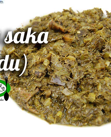 Saka Saka/pondu à la morue fumée (Congo)