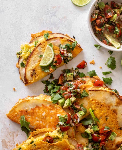 Crispy Cheesy Breakfast Tacos