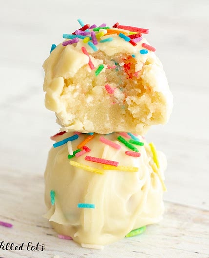 Keto Cake Batter Truffles