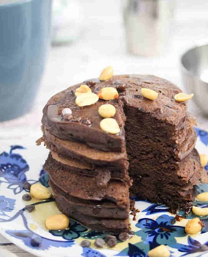 High Protein Chocolate Pancakes