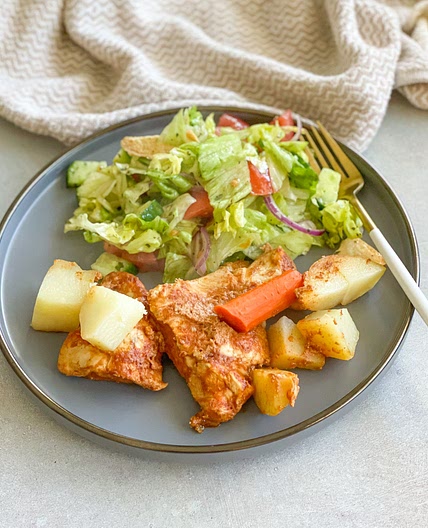 Baked Cumin Chicken and Potatoes