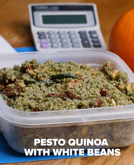 Pesto Quinoa With White Beans Recipe by Tasty