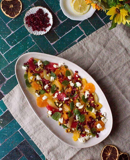 Easy Mint Citrus Salad with Honey Drizzle