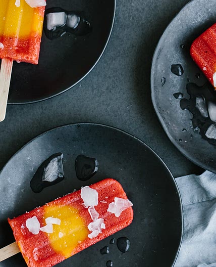 Mango Strawberry Popsicles