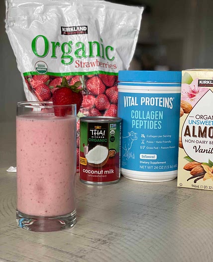 Low Sugar Strawberry Vanilla Smoothie