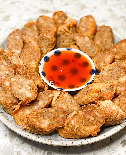 Hei Zho (Teochew Fried Shrimp And Pork Roll)