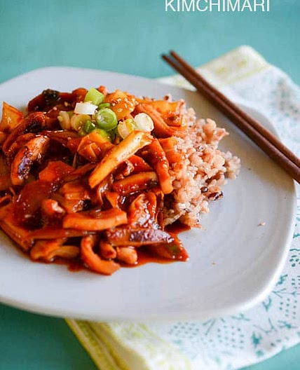 Spicy Squid Stir Fry (Ojingeo Bokkeum)
