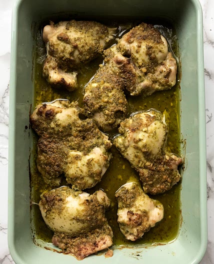 Pesto Chicken Thighs