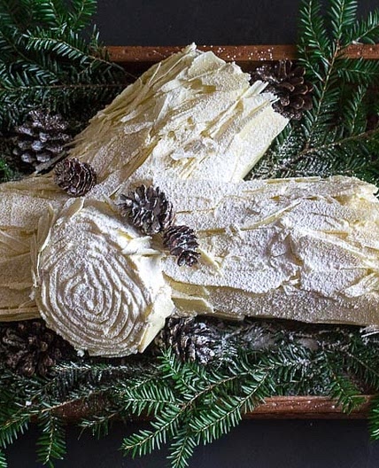 Low FODMAP White Chocolate Bûche de Noël