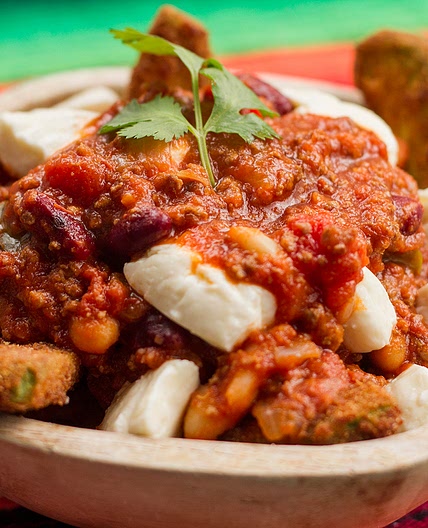 Poutine au chili et frites d’avocats