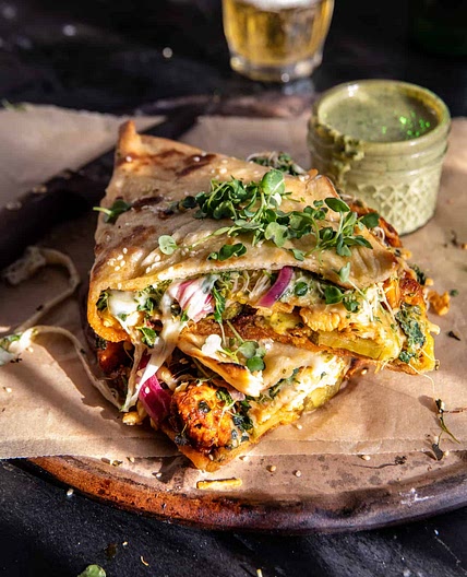 Sheet Pan Chicken Shawarma Havarti Sandwich
