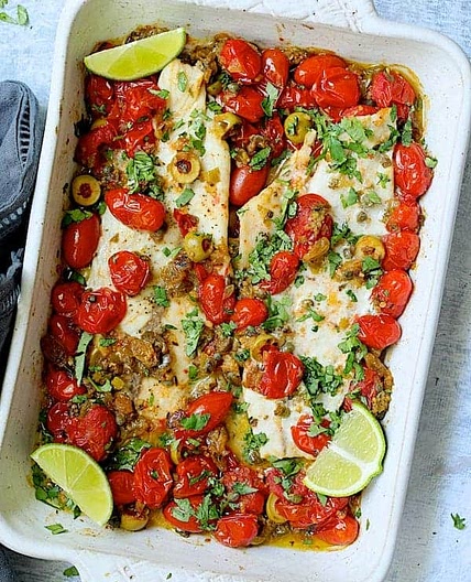 Baked Veracruz Fish (Pescado A La Veracruzana)