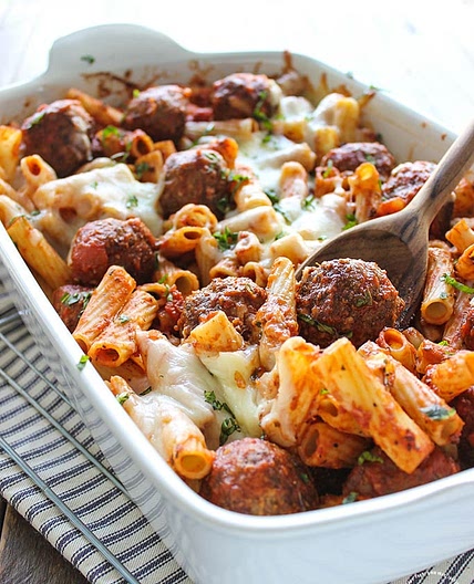 Meatball Pasta Bake