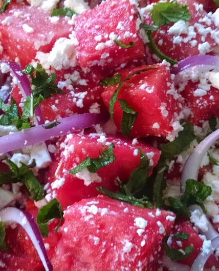 Watermelon and feta salad