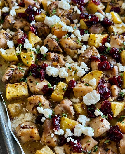 Maple Mustard Chicken and Apples