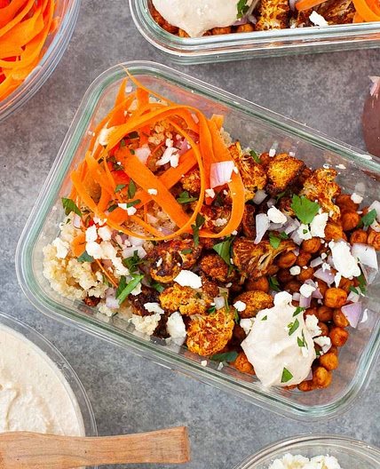 Moroccan Chickpea Bowl (Meal Prep Lunch)