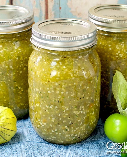 Roasted Tomatillo Salsa Verde Canning Recipe