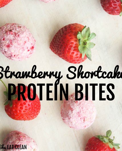 Strawberry Shortcake Protein Bites