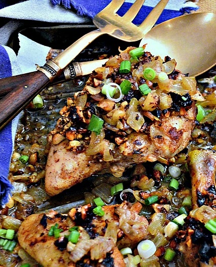 Roast Chicken with Saffron, Hazelnuts and Honey and Playing Catch Up!