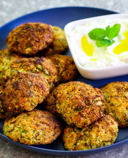 Cauliflower Fritters with Feta Cheese