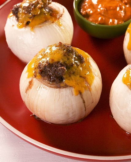 Keto Burger Stuffed Onions