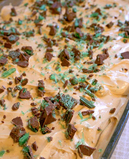 Peppermint Crisp fridge tart