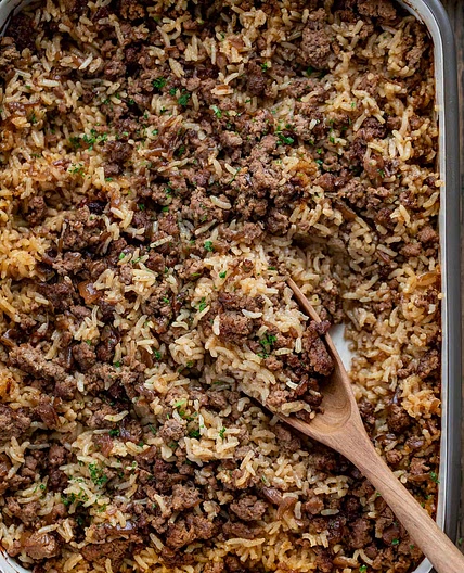 Easy Hamburger Rice Casserole