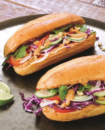 Thai Peanut Veggie Sandwiches