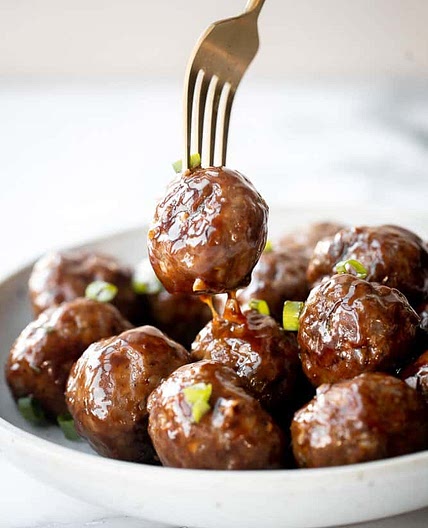 Sticky Honey Garlic Meatballs