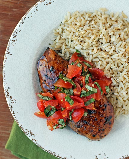 Bruschetta Topped Balsamic Chicken