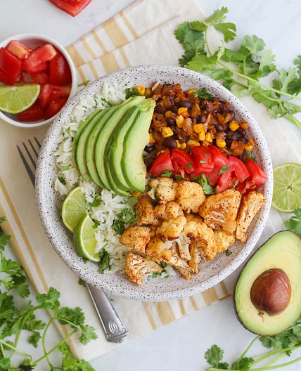 Roasted Cauliflower Burrito Bowl