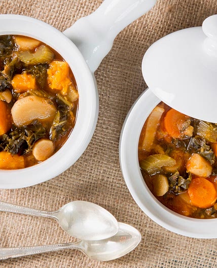 Slow Cooker Root Vegetable Soup with Kale