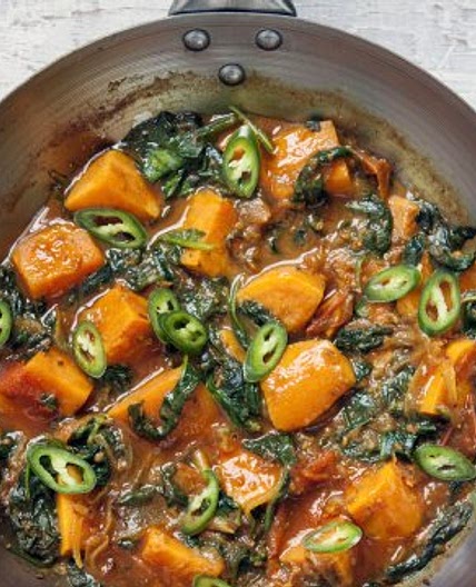 Sweet Potato Saag Aloo