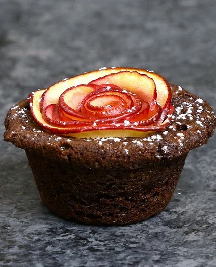 Apple Rose Brownies
