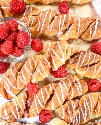 Raspberry Bread Twists