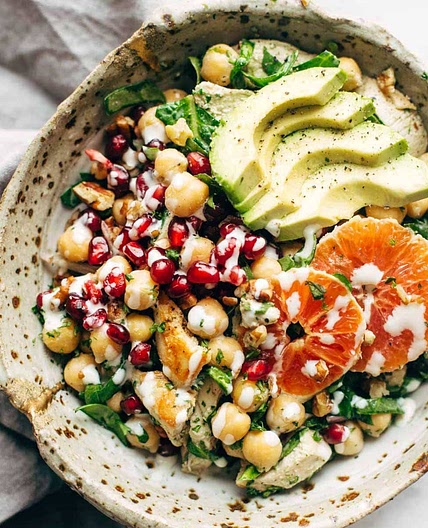 Winter Spa Salad with Lemon Chicken