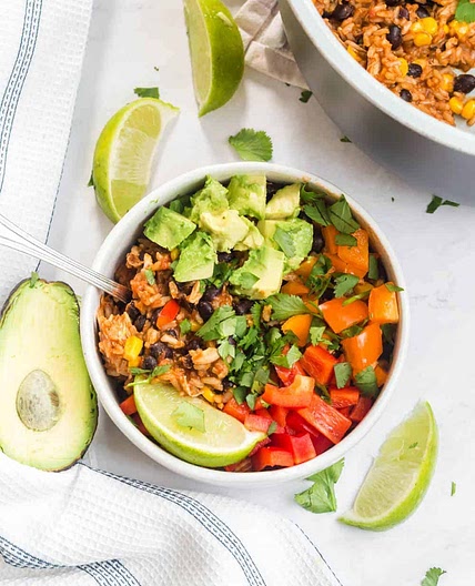 Instant Pot Chicken Burrito Bowls