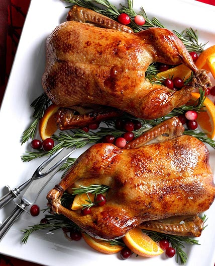 Cranberry-Orange Roast Ducklings